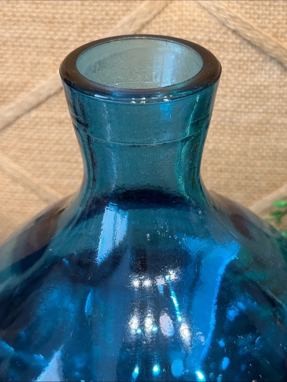 Blue Glass Decorative Vase - Home Accents